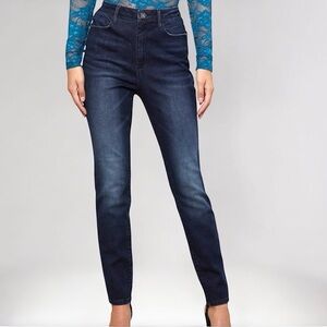 Bebe High Waist Skinny Leg Jean Size 26 Dark Blue Wash